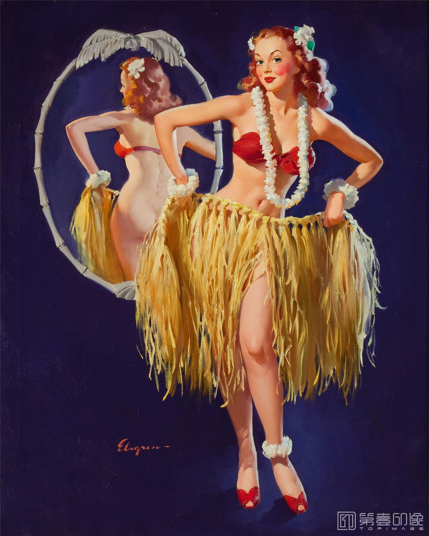 油画-吉尔·艾尔夫格雷恩 Gil Elvgren 作品集-154